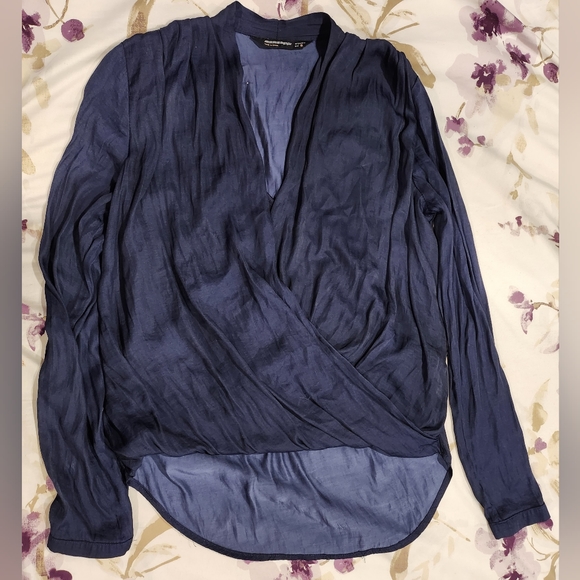 Women's Satin Wrap Top. - Picture 6 of 9